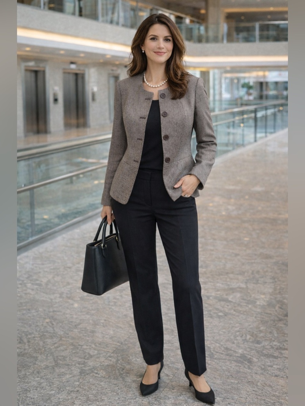 Talbots Textured Gray Blazer Size 12 NWT